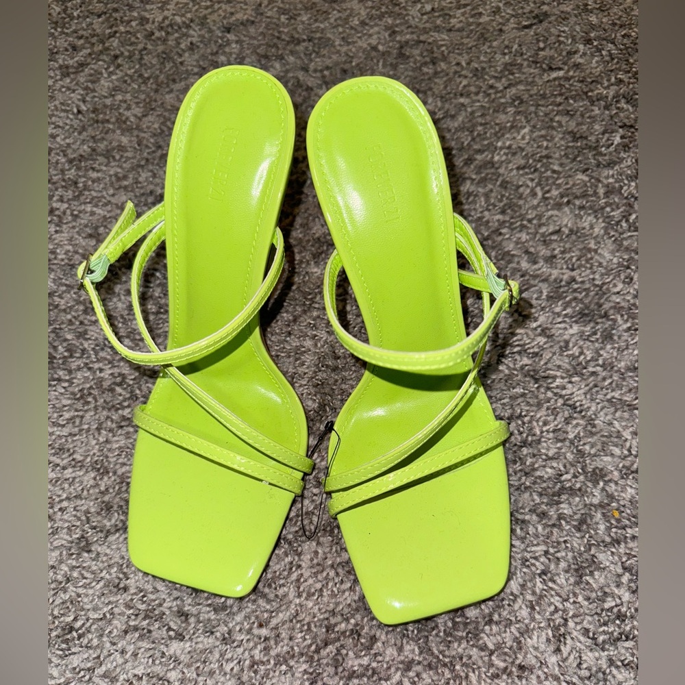 Lime green heels